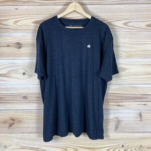 INTO THE AM Shirt Mens 2XL Navy Blue Crewneck Tee Basic Logo Short Sleeve